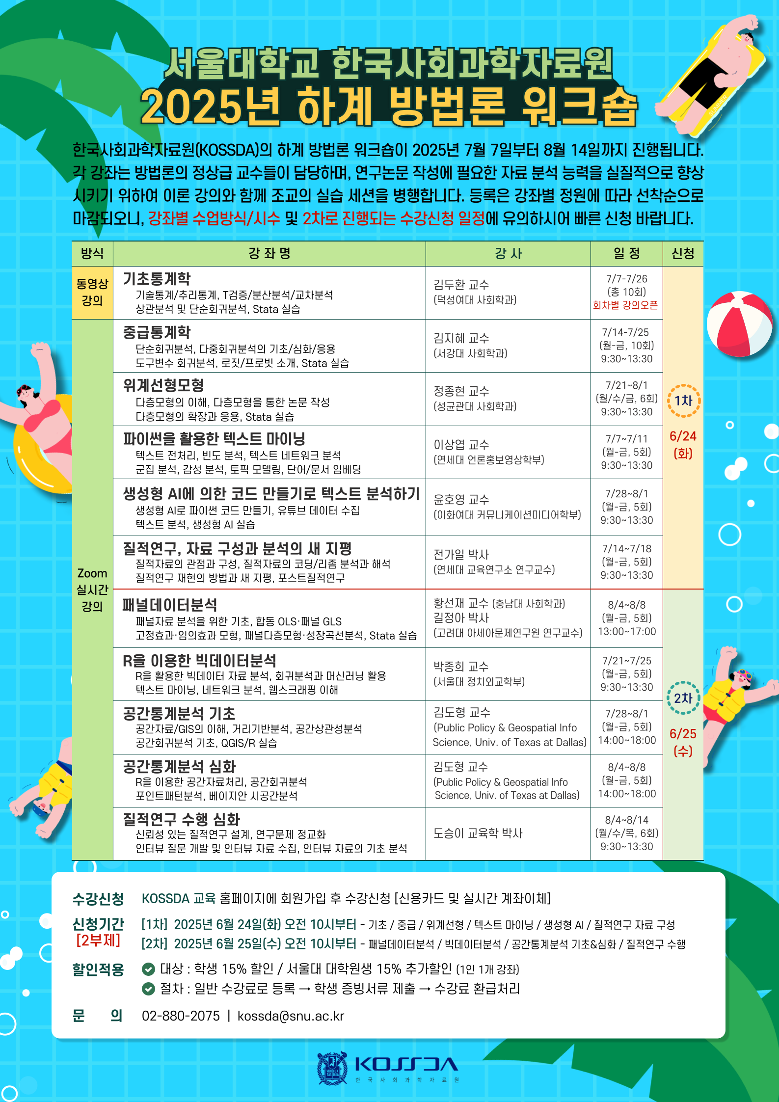 [KOSSDA] 2025년 하계 방법론 워크숍 포스터.png